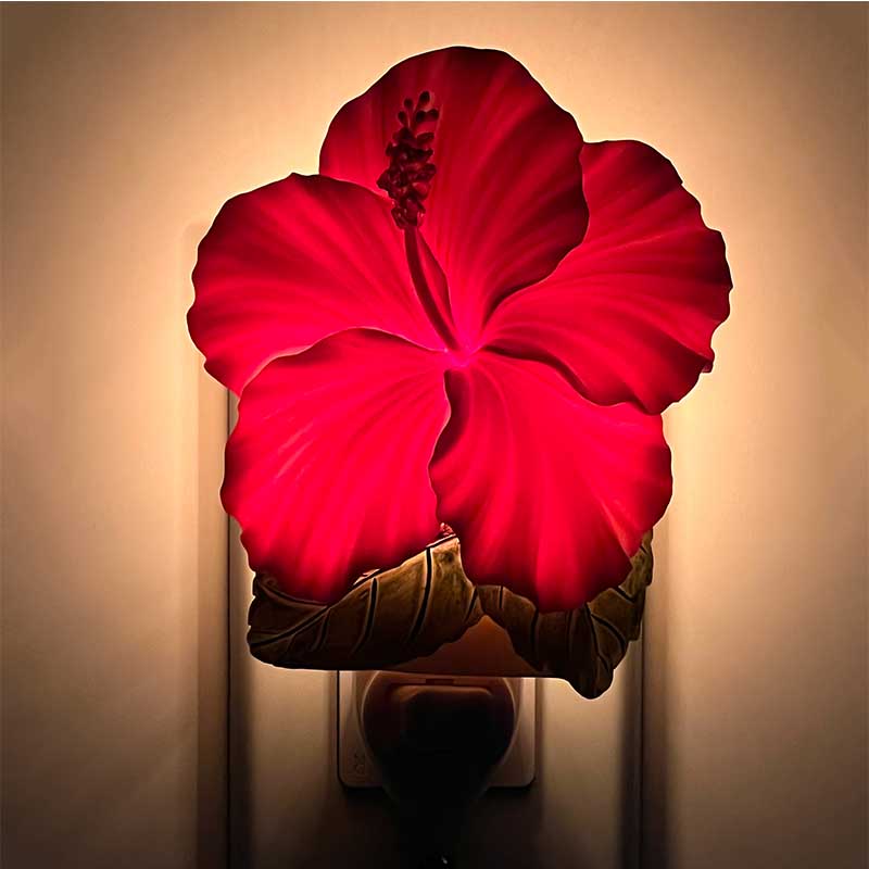 Hibiscus Flower Plug In Night Light