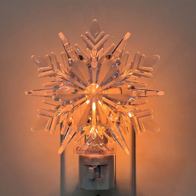 Snowflake Plug In Night Light Christmas Night Lamp