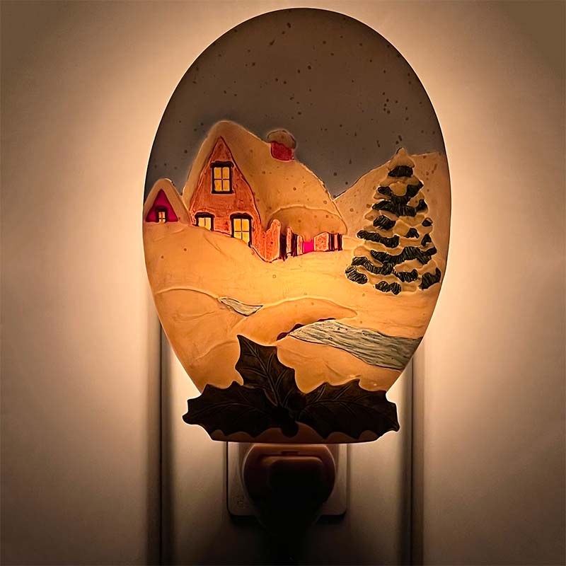 Retro Christmas Bubble Night Light Winter