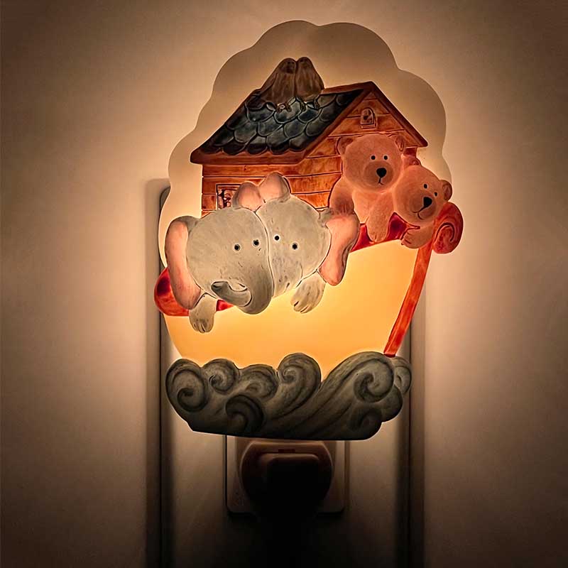 Small Night Light Bear And Elephant