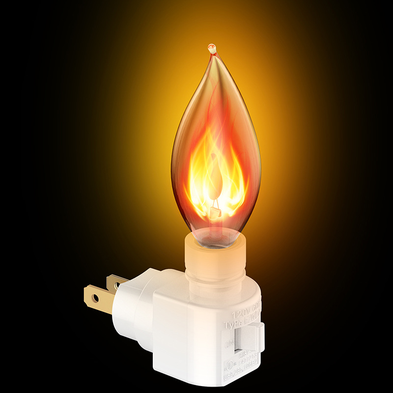 Flame Night Light Bulb